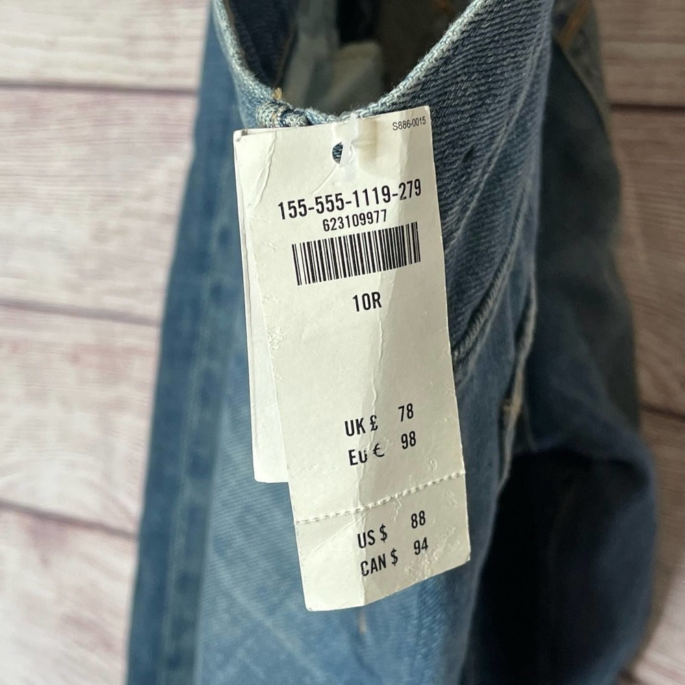 Abercrombie & Fitch Boyfriend Straight Distressed Denim Jeans Size 10 New - Picture 3 of 12